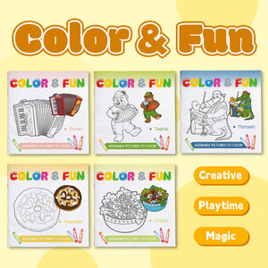 Color7&Fun – Coloring Book Series Vol. 11–15: Fun English Learning Through Art for Kids (Set of 5 Books)