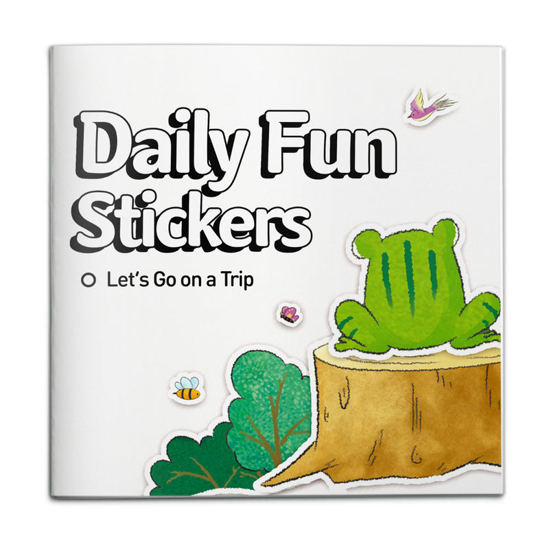 Daily Fun Stickers Let's Go on a Trip picture book cover