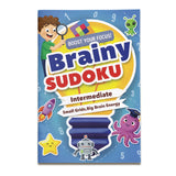 Printed Brainy Sudoku workbook set for number reasoning and focus