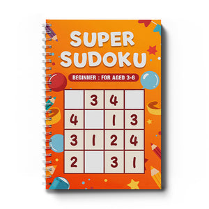 Four-level sudoku workbook collection for kids