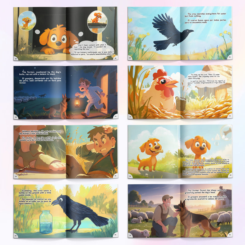 Bilingual Storybook Collection: 5-Book Set main cover and printed book set view, image 1, bundle ISBN 9798900666143