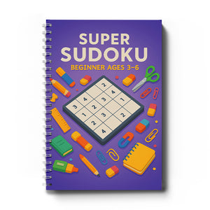 Sudoku puzzle pages with progressive number logic practice