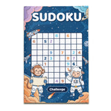 Children's Sudoku workbook with answer pages and patience practice
