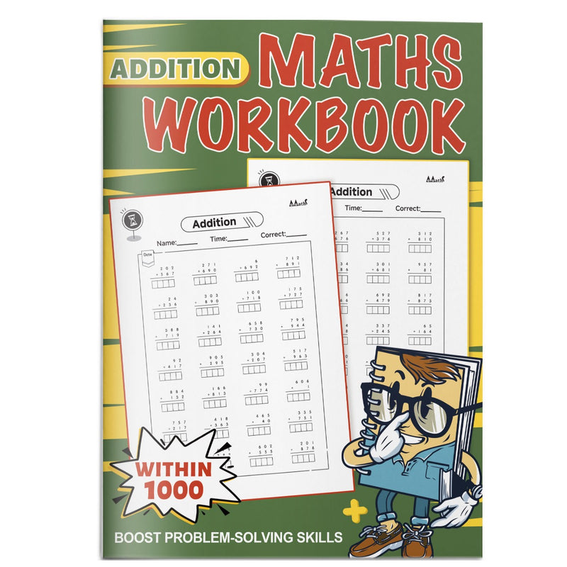 Addition Within 1000 Math Workbook cover