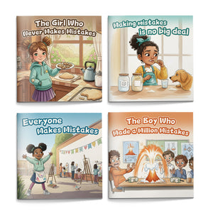 Mistakes and Growth Mindset 4-book picture book set for kids