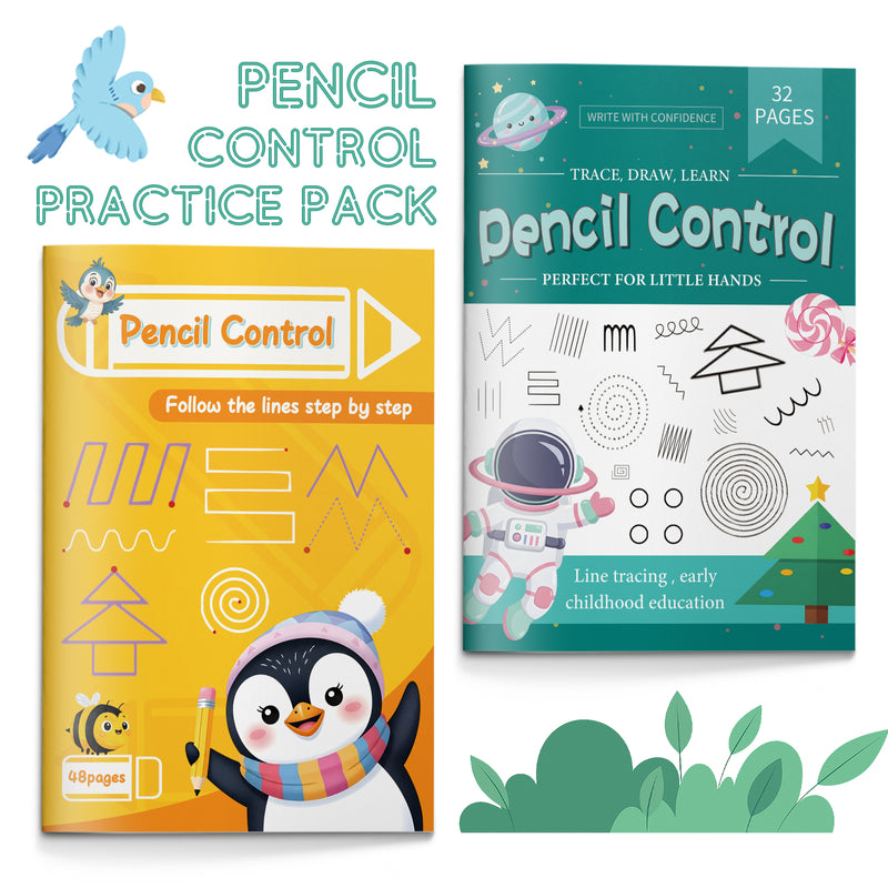 Pencil Control 1 3 Book Set: 3-Book Set main cover and printed book set view, image 1, bundle ISBN 9798900662930