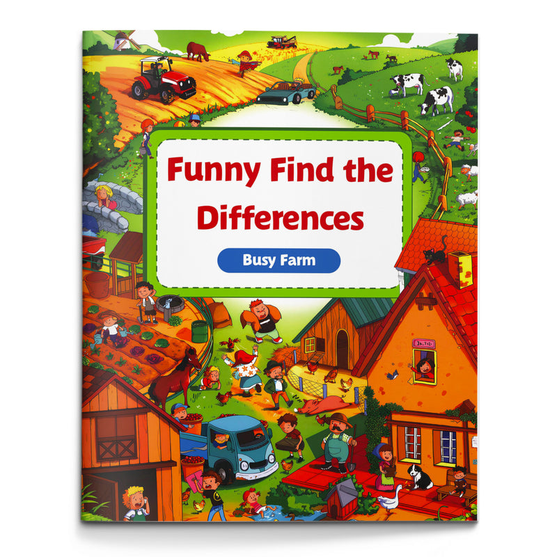 Busy Farm spot the difference book for kids cover