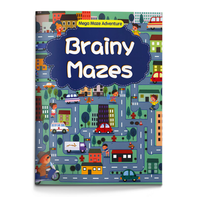 Kids Maze Activity Book, Brainy Mazes, Children’s Puzzle Adventure Book for Problem-Solving, Focus, and Visual Thinking Skills