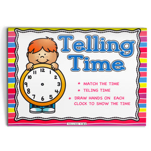 Telling Time Practice Book for Kids cover