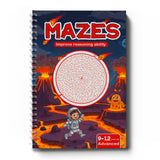 Advanced Maze Workbook for Kids, Complex Maze Puzzle Challenges with Logic Practice, Focus Training, Route Planning, Problem-Solving, and Brain Skill Building Activity Book