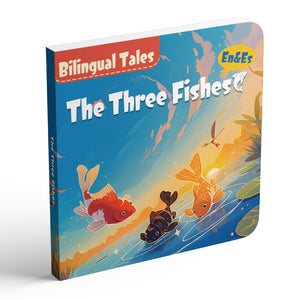The Three Fishes English-Spanish bilingual animal tale book cover