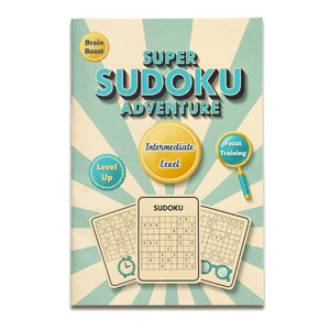 Super Sudoku Adventure Books, 4 Progressive Levels from Beginner to Challenge, Number Logic Workbooks for Focus, Critical Thinking and Problem-Solving Practice