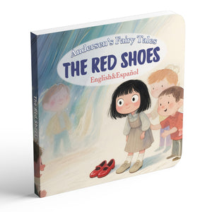 The Red Shoes English-Spanish bilingual Andersen fairy tale book cover