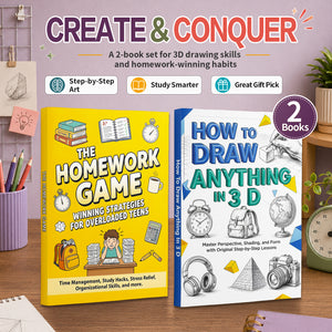 3D Drawing and Homework Skills 2-Book Set physical printed book set image 1, bundle ISBN 9798904665241