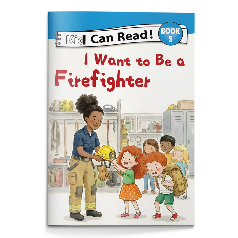 I Want to Be a Firefighter early reader book for kids cover