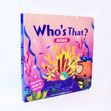 Who's That Ocean Push Slide Board Book