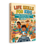 Life Skills for Kids Cooking Cleaning and Asking for Help product image 5 showing printed book details for screen-free reading and learning