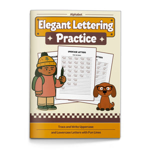 Elegant Lettering Practice uppercase alphabet cover