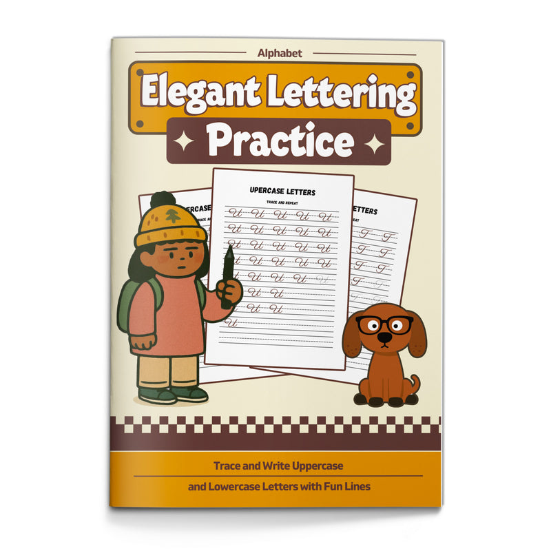 Elegant Lettering Practice uppercase alphabet cover