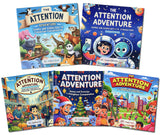 Attention  Adventures: A 5-Book Set to Boost Kids' Attention and Supercharge Concentration Skills