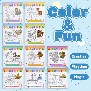 Color7&Fun – 10-Book Numbered Coloring Series (Books 1–10): Fun English Learning Through Coloring for Kids