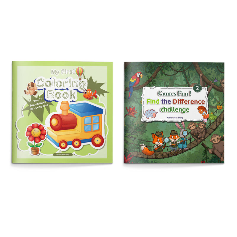 Coloring Activity Collection: 12-Book Set main cover and printed book set view, image 1, bundle ISBN 9798900663210