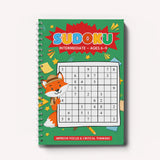 Colorful sudoku puzzle pages for number logic and focus