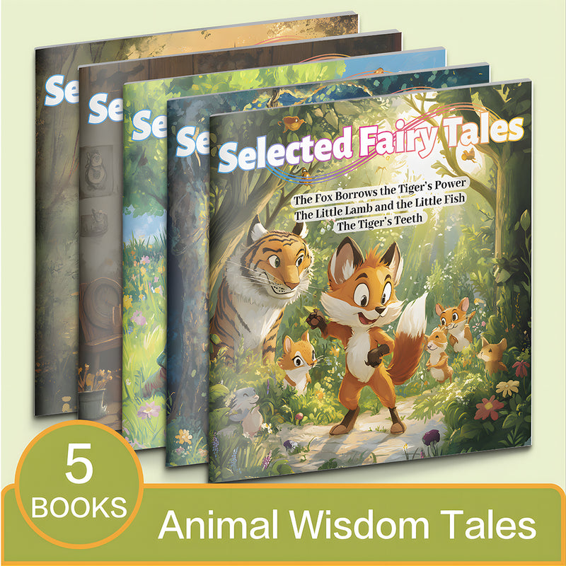 Selected Fairy Tales 5-Book Set Fox Moon Tortoise Frog and Wolf cover
