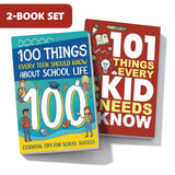 100 Things Every Teen Should Know About Sc + 101 Things Every Kid Needs to Know Life Sk: 2-Book Set main cover and printed book set view, image 1, bundle ISBN 9798900664606