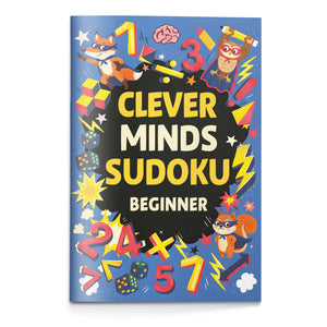Clever Minds Sudoku Books, 4 Progressive Levels Beginner to Challenge, Number Logic Workbooks for Focus, Critical Thinking and Problem-Solving Practice