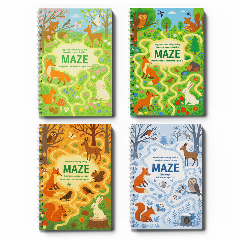 Kids Maze Workbook Set 4-Level Progression cover
