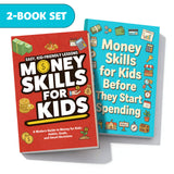 Money Skills for Kids Saving Spending and + Money Skills for Kids Before They Start Sp: 2-Book Set main cover and printed book set view, image 1, bundle ISBN 9798900669168