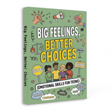 Big Feelings Better Choices paperback shown in desk mockup