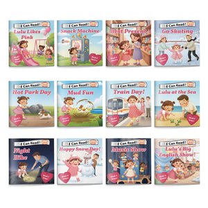 Lulu 12-book early reader set for phonics and first reading cover