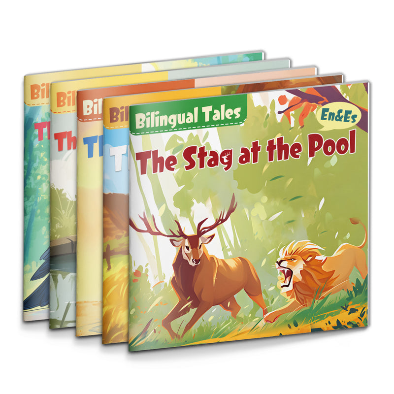 Bilingual Storybook Collection: 5-Book Set main cover and printed book set view, image 1, bundle ISBN 9798900665887