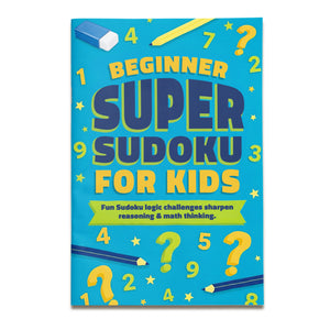 Super Sudoku for Kids Books, 4 Progressive Levels Beginner to Challenge, Number Logic Workbooks for Focus, Critical Thinking and Problem-Solving Practice