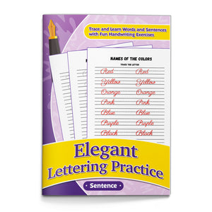 Elegant Lettering Practice fruit names and sentences cover