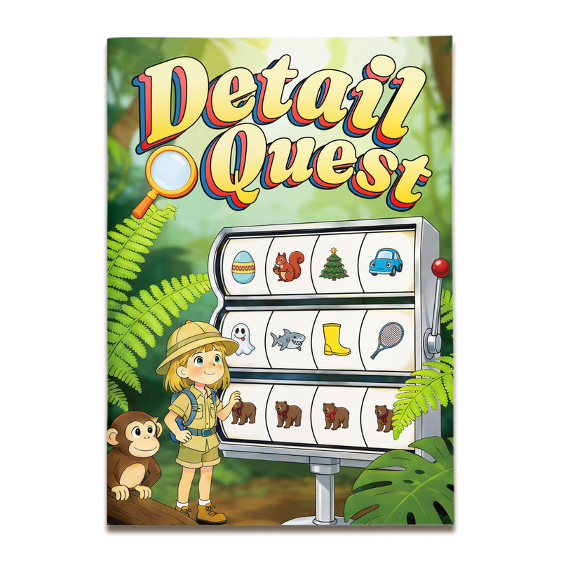 Detail Quest Visual Puzzle Activity Book for Kids, Fun Observation and Matching Game Book for Early Learning, Focus Practice, and Screen-Free Play