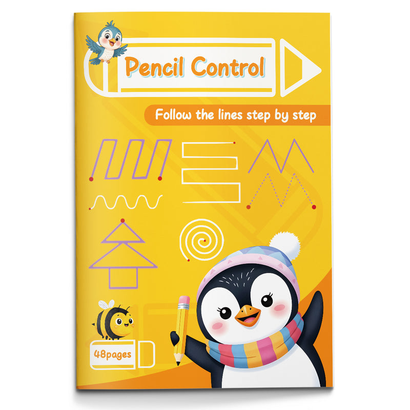 Pencil Control Workbook Pre-Writing Lines cover for kids