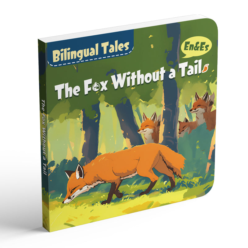 The Fox Without a Tail English-Spanish bilingual fable book cover