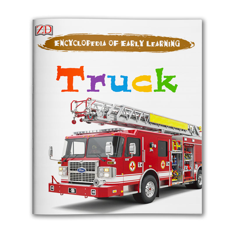 Truck Early Learning Book for Kids, Vehicle Recognition, First Vocabulary and Preschool Learning Skills