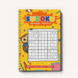 Printed four-book sudoku workbook bundle for kids ages 3 to 12