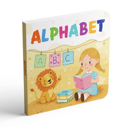 Alphabet A to Z picture learning board book for kids cover