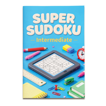 Super Sudoku pages with number grid logic and answer key