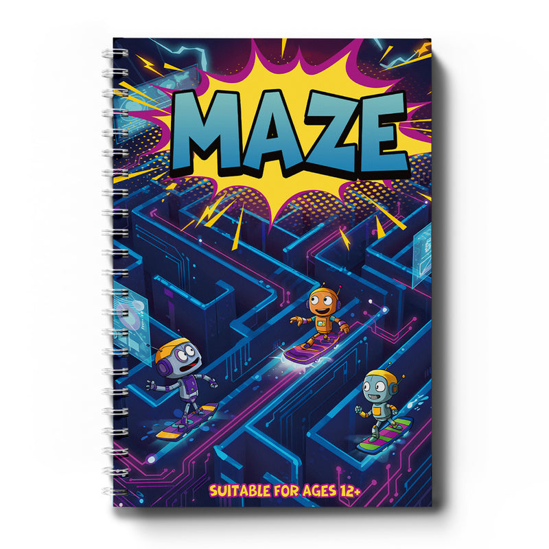 Challenge Maze Workbook for Kids, Hard Maze Puzzle Book with Tough Pathfinding Practice, Logic Training, Deep Focus Skills, and Brain Challenge Fun