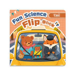 Fun Science Flip Book Taxi interactive picture book for kids cover