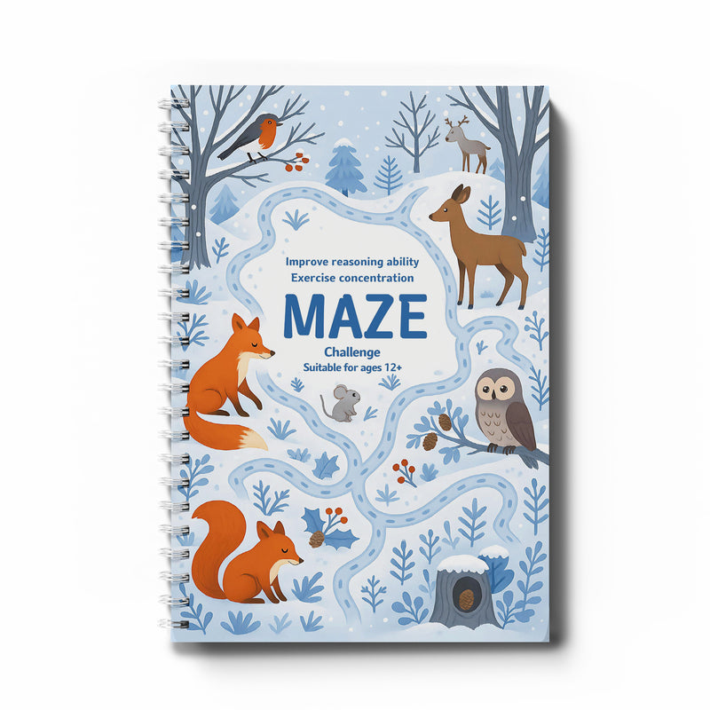 Challenge Maze Workbook Winter Forest cover