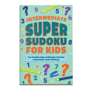 Super Sudoku for Kids Books, 4 Progressive Levels Beginner to Challenge, Number Logic Workbooks for Focus, Critical Thinking and Problem-Solving Practice