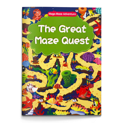 The Great Maze Quest maze activity book for kids cover