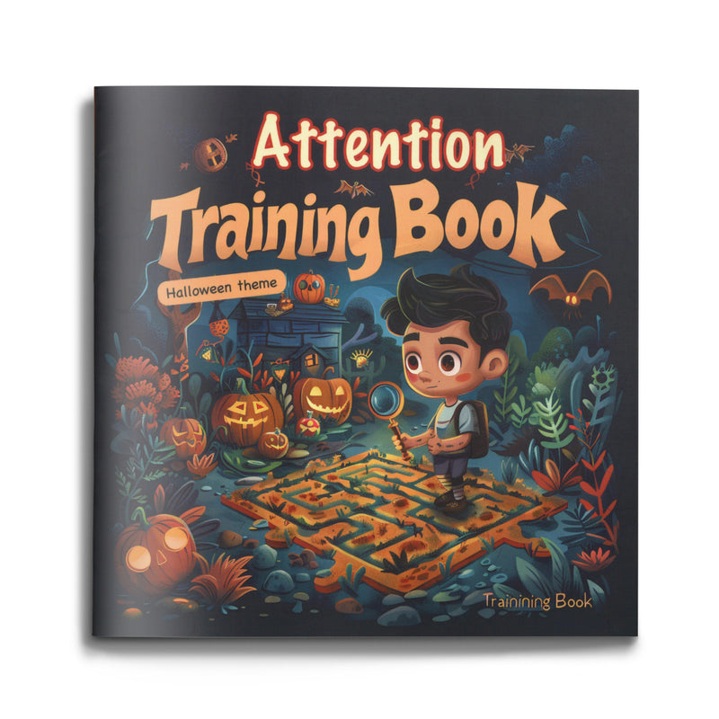 Halloween Attention Training Book for Kids cover